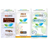 Ayurvedic Herbs Tobacco Alternatives | Non Addictive, Clove, Menthol & Mix Fruit Flavour Smoke 10 Sticks Each - Tobacco & Nicotine Free Combo Pack